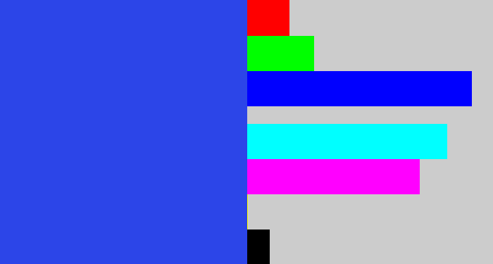 Hex color #2c45e8 - azul