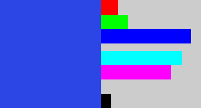 Hex color #2c46e6 - azul