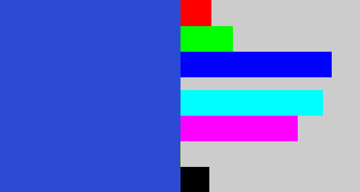 Hex color #2c4bd5 - blue blue