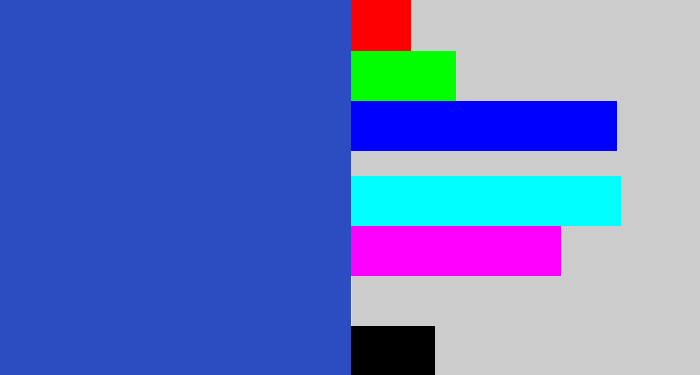 Hex color #2c4dc1 - blue blue