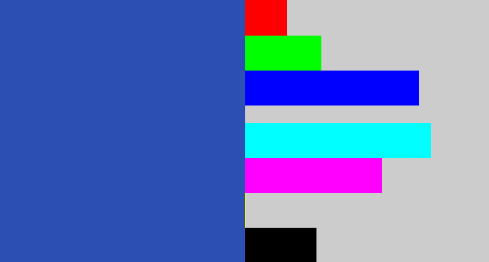 Hex color #2c4fb4 - blue blue
