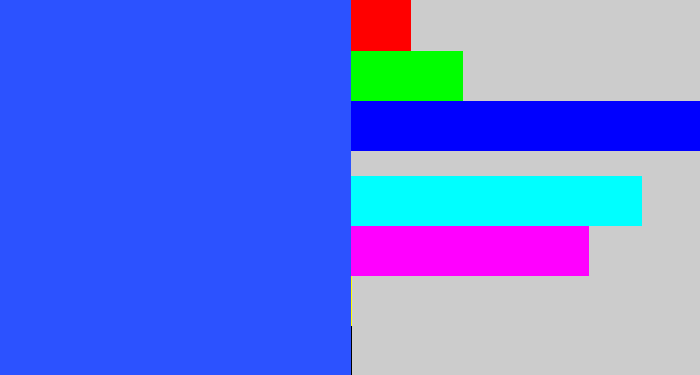 Hex color #2c52ff - azul