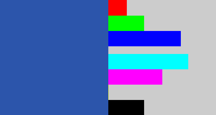 Hex color #2c55ab - mid blue