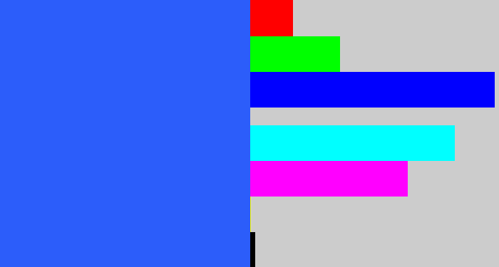 Hex color #2c5dfa - azul