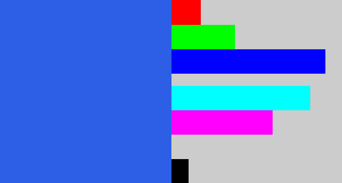Hex color #2c5fe5 - azul
