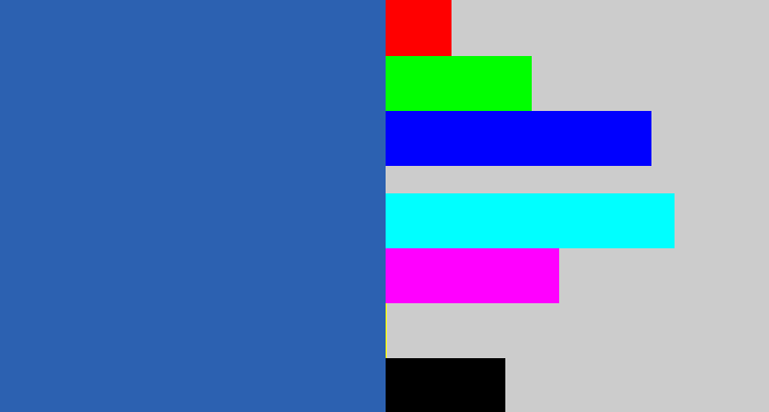 Hex color #2c61b1 - mid blue