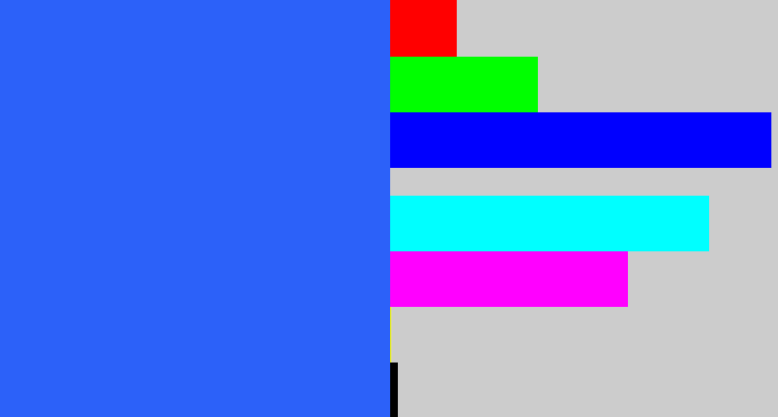 Hex color #2c61f9 - azul