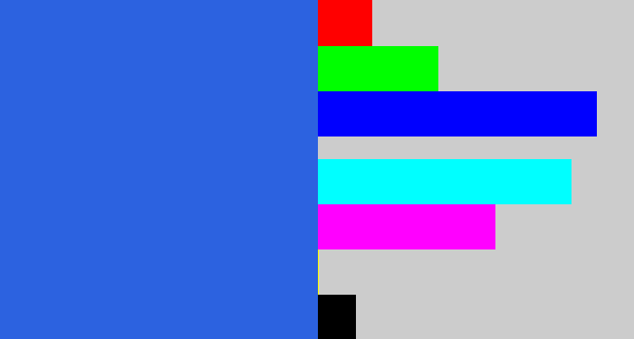 Hex color #2c62e0 - azul