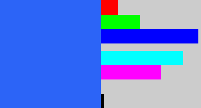 Hex color #2c64f7 - azul
