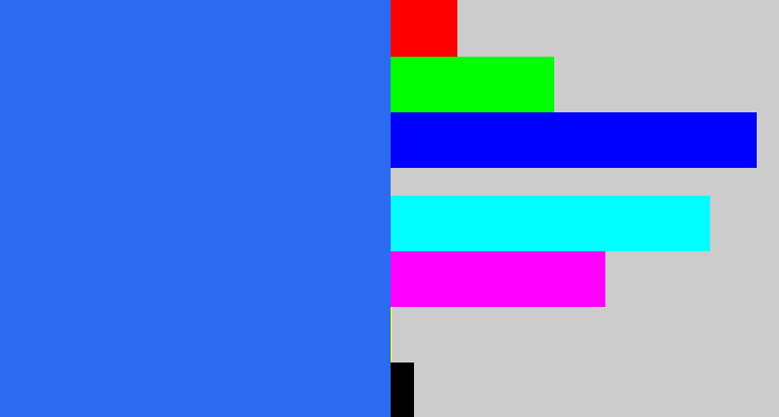 Hex color #2c6bef - azul