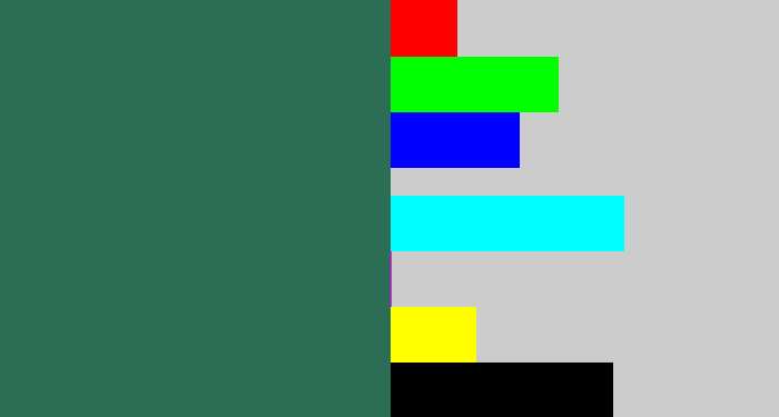 Hex color #2c6d55 - dark green blue