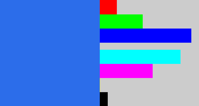 Hex color #2c6dea - azul