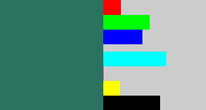 Hex color #2c7260 - dark green blue