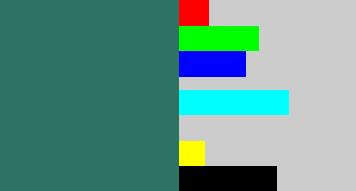 Hex color #2c7362 - dark green blue