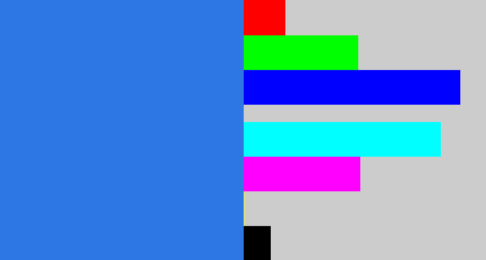 Hex color #2c77e4 - clear blue