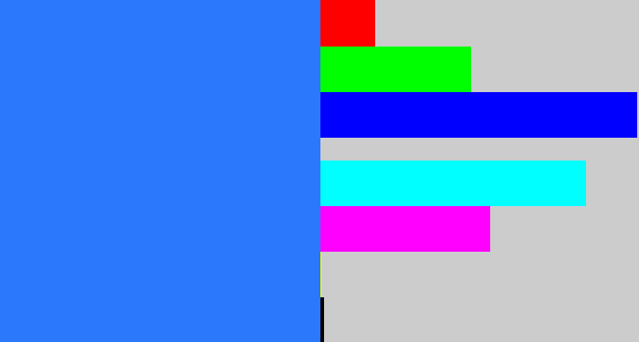 Hex color #2c78fd - clear blue