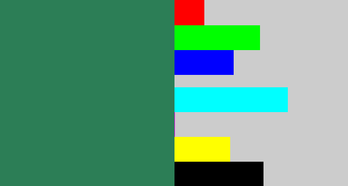 Hex color #2c7e56 - viridian
