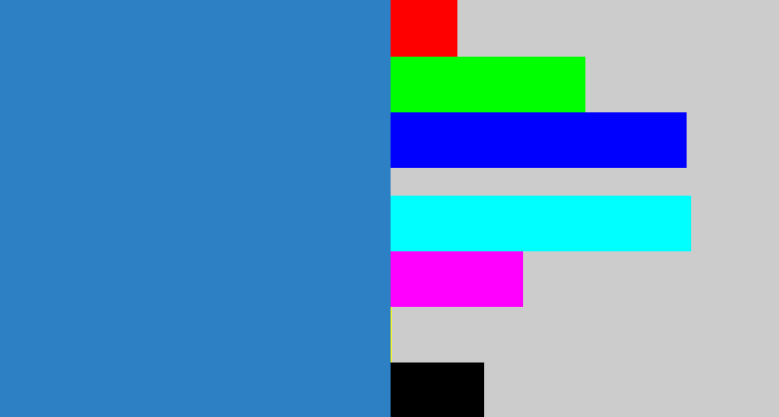 Hex color #2c80c3 - bluish