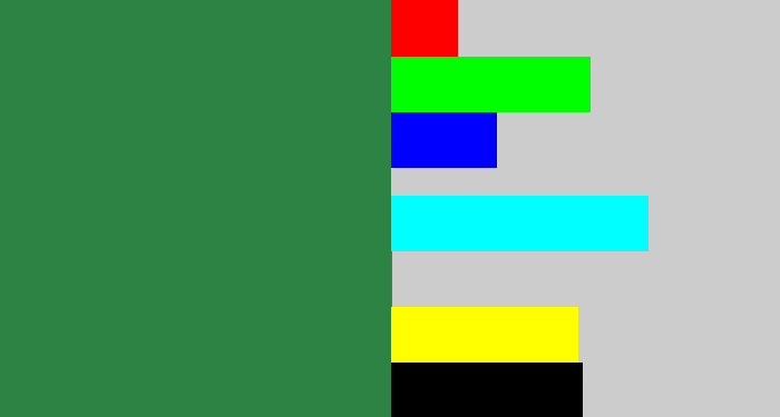 Hex color #2c8344 - darkish green