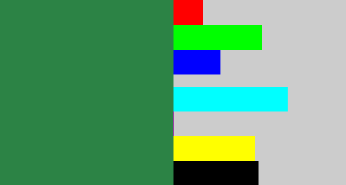Hex color #2c8345 - darkish green