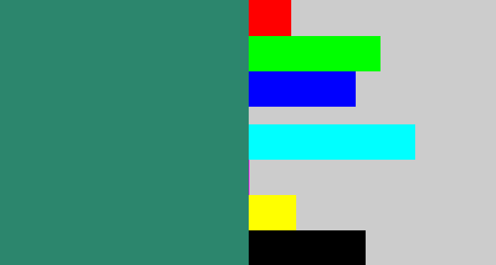 Hex color #2c866d - viridian
