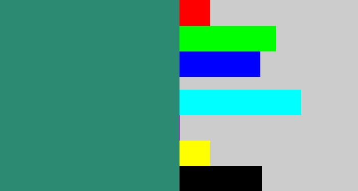 Hex color #2c8a73 - viridian