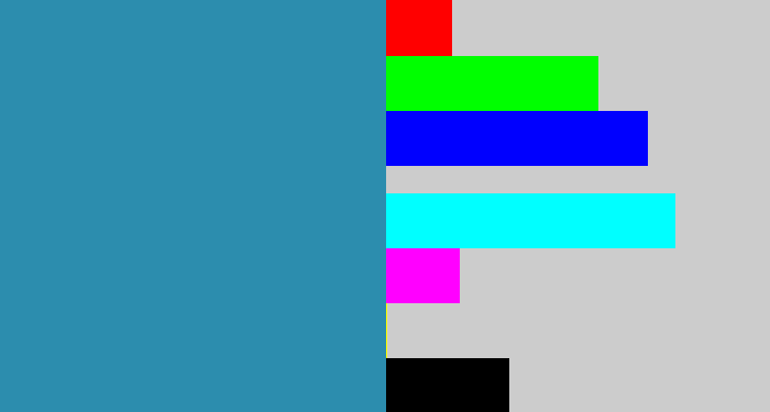 Hex color #2c8dae - bluish