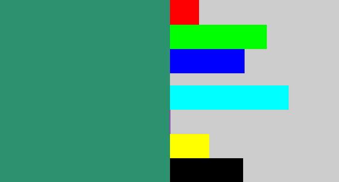 Hex color #2c916f - viridian