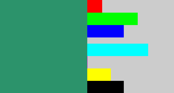 Hex color #2c936b - viridian