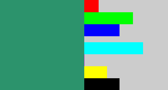 Hex color #2c936c - viridian
