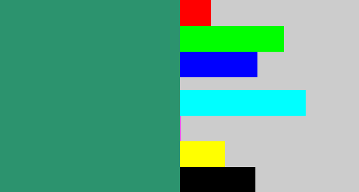 Hex color #2c936e - viridian