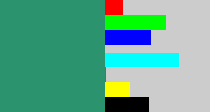 Hex color #2c936f - viridian