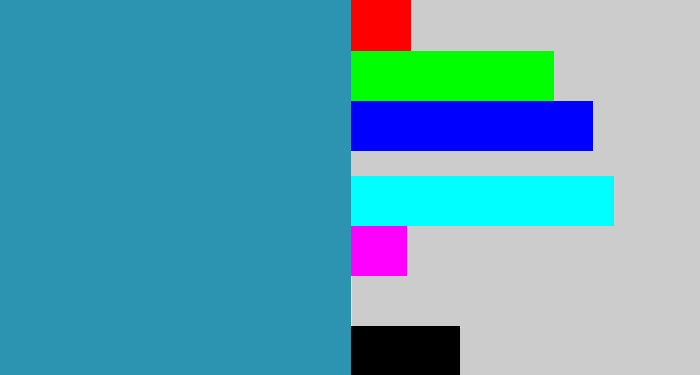 Hex color #2c94b0 - bluish