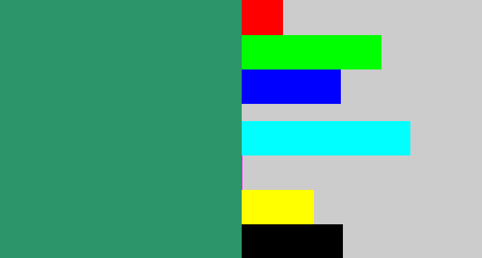 Hex color #2c9569 - viridian