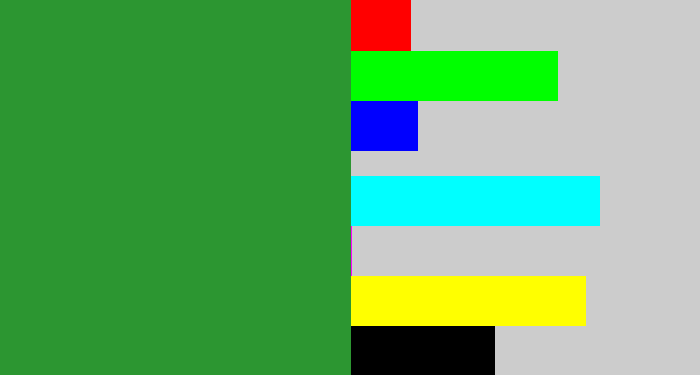 Hex color #2c9631 - darkish green