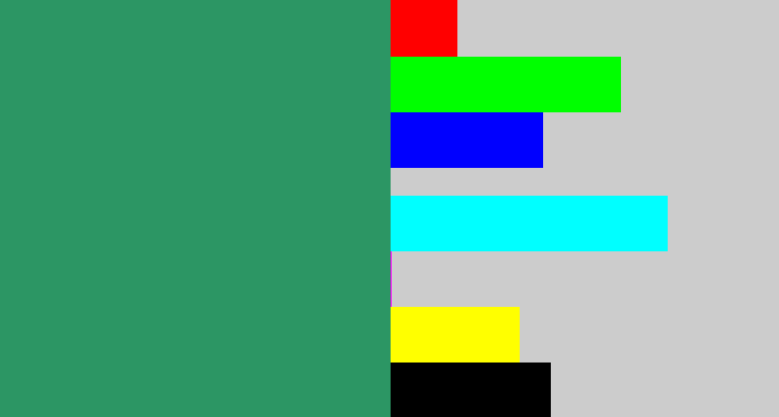 Hex color #2c9664 - viridian