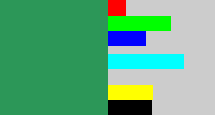 Hex color #2c9758 - viridian