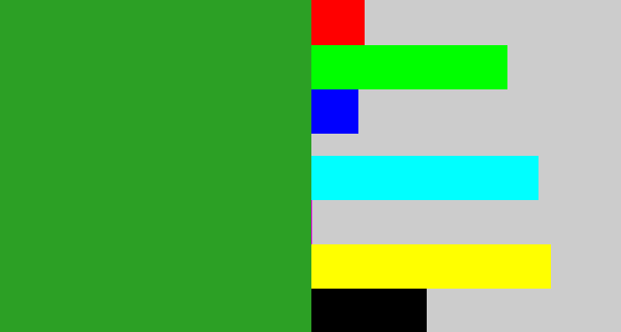 Hex color #2ca025 - green