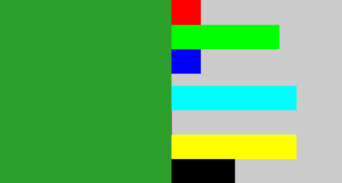 Hex color #2ca02b - green
