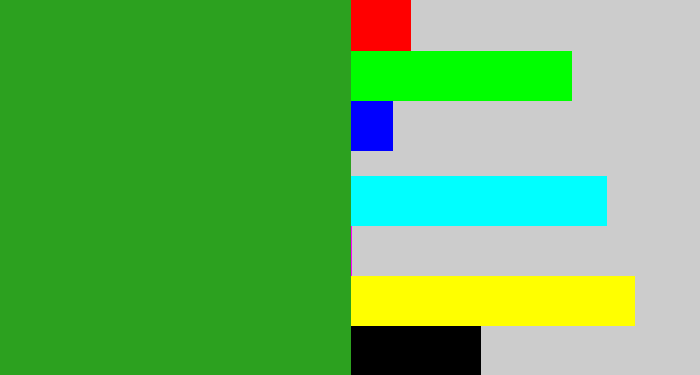 Hex color #2ca11f - green