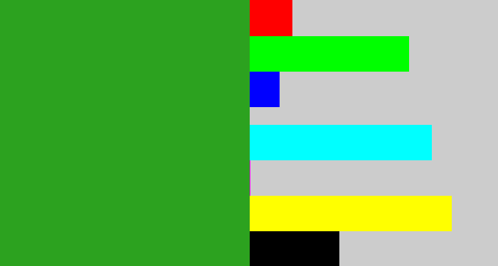 Hex color #2ca21f - green