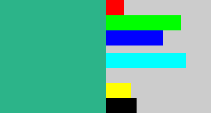 Hex color #2cb489 - greenish teal