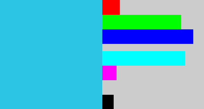 Hex color #2cc5e4 - aqua blue