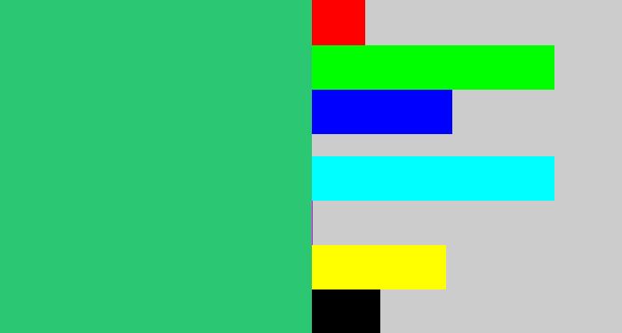 Hex color #2cc772 - algae green