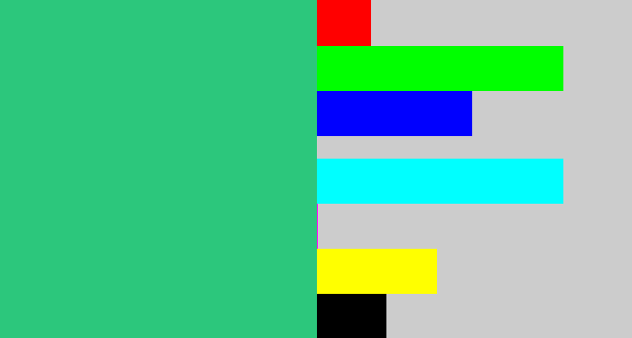 Hex color #2cc77c - greenish teal