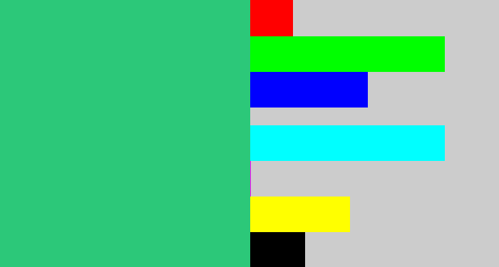 Hex color #2cc879 - greenish teal