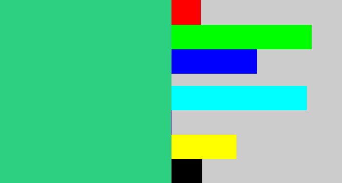 Hex color #2cd080 - greenish teal