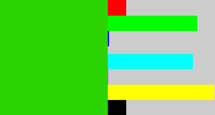 Hex color #2cd403 - vivid green