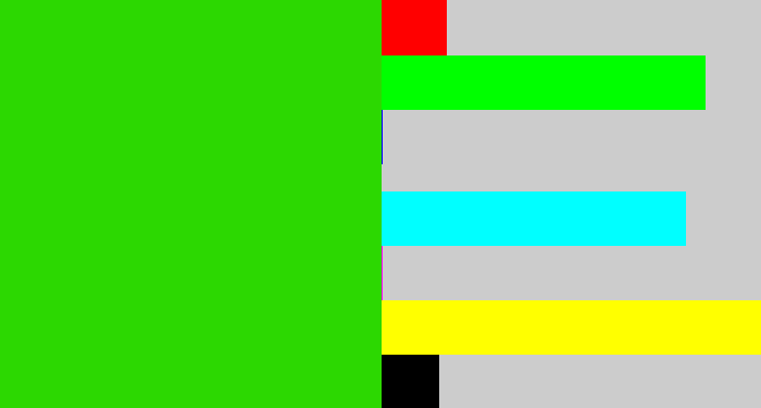 Hex color #2cd801 - vivid green