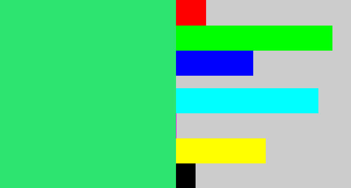 Hex color #2ce46f - weird green